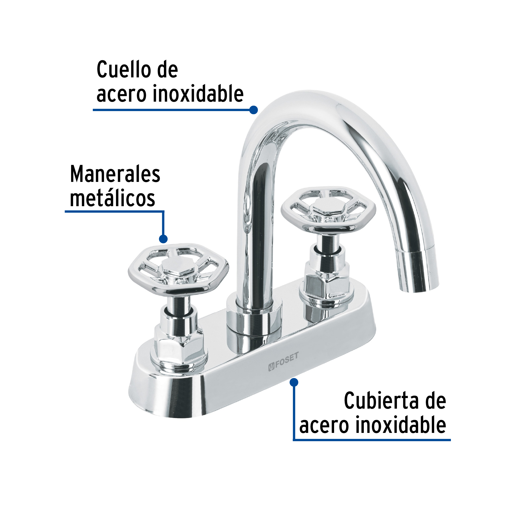 Mezcladora p/lavabo, bar, manerales redondos, cromo, Tubig - Imagen 2