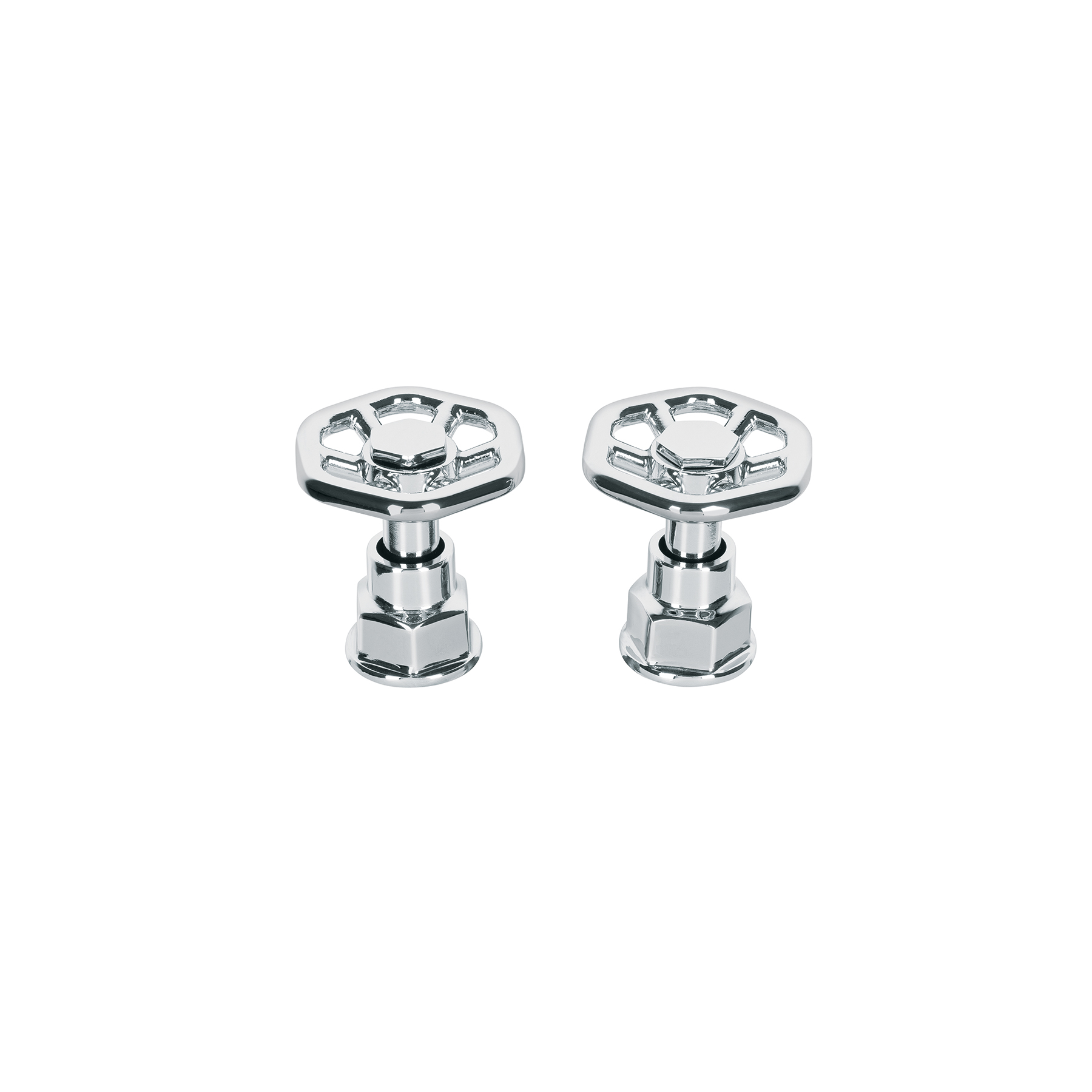 Juego de 2 manerales para mezcladora, volante, cromo, Tubig