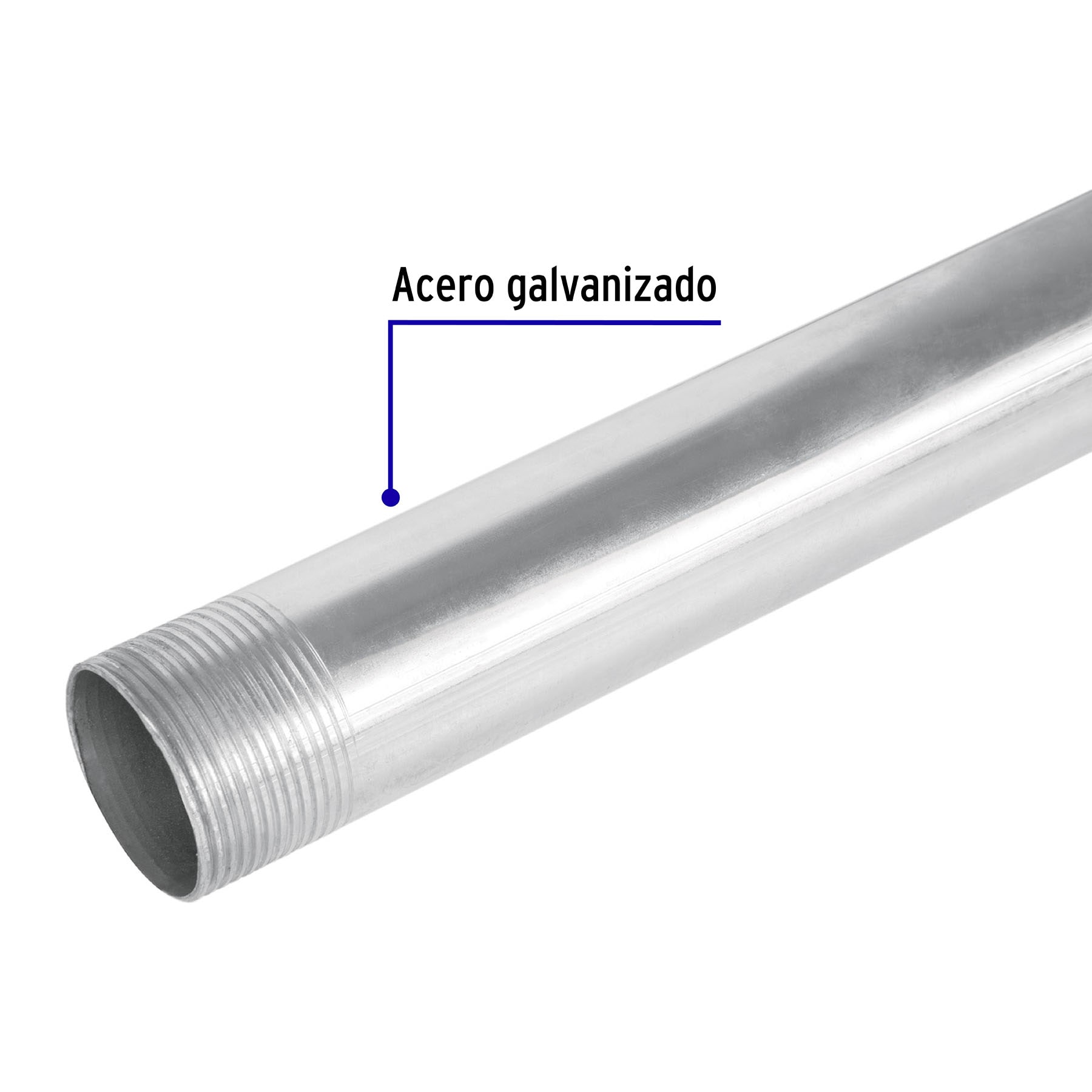 Tubo Conduit 1 1/4' para mufa, pared gruesa (0.9 mm), 1.5 m - Imagen 2