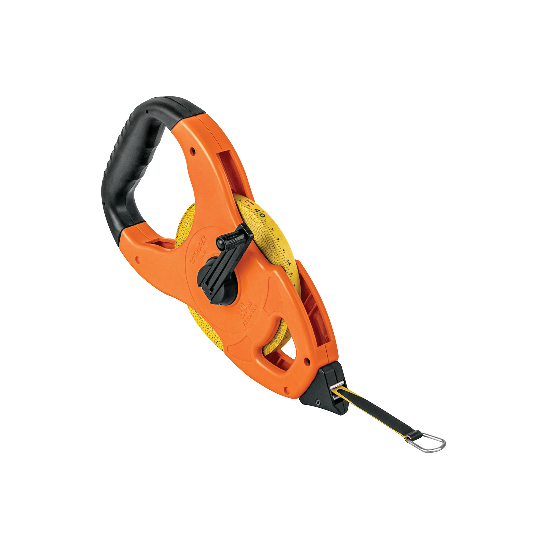 Cinta métrica larga 30m fibra de vidrio, tipo cruceta