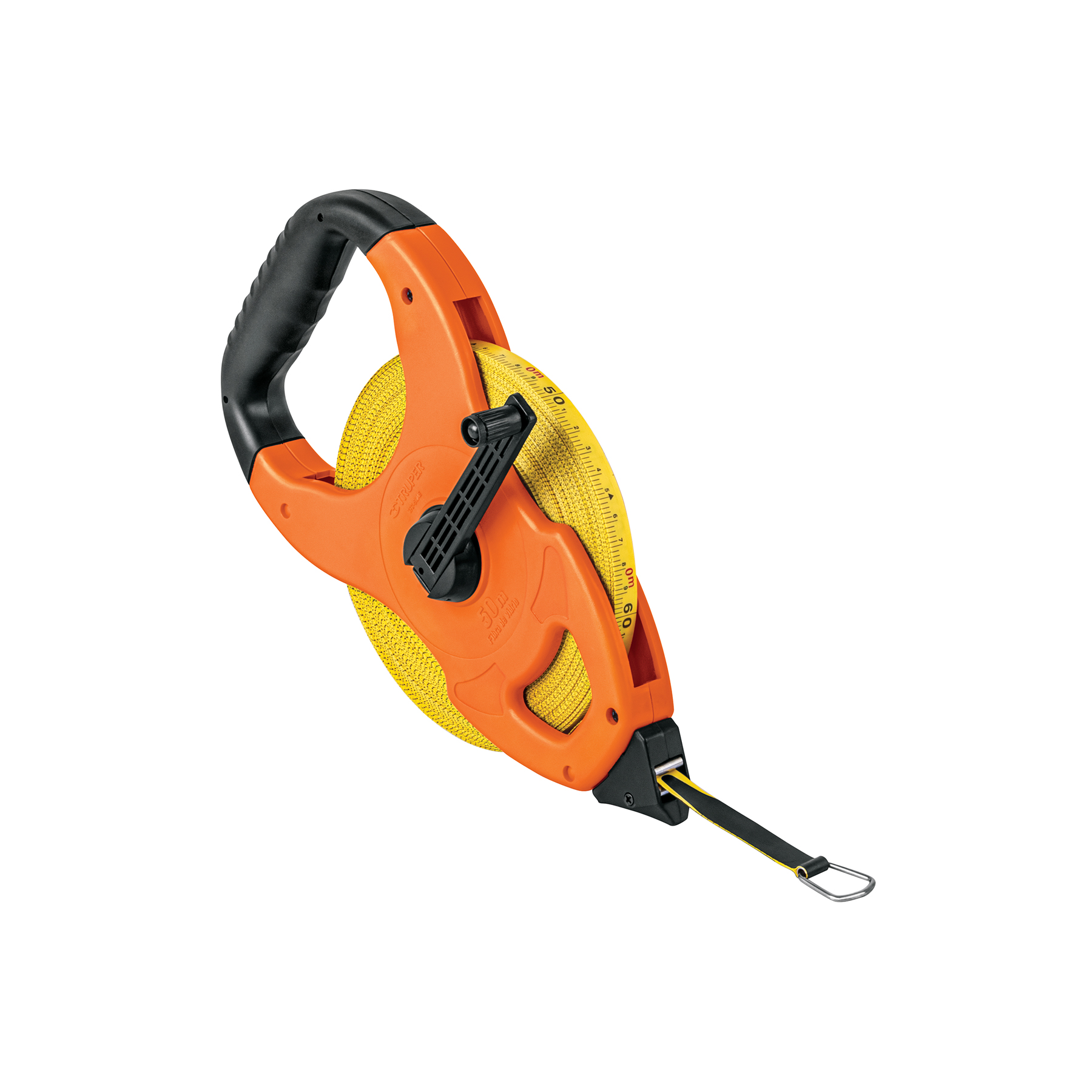 Cinta métrica larga 50m fibra de vidrio, tipo cruceta