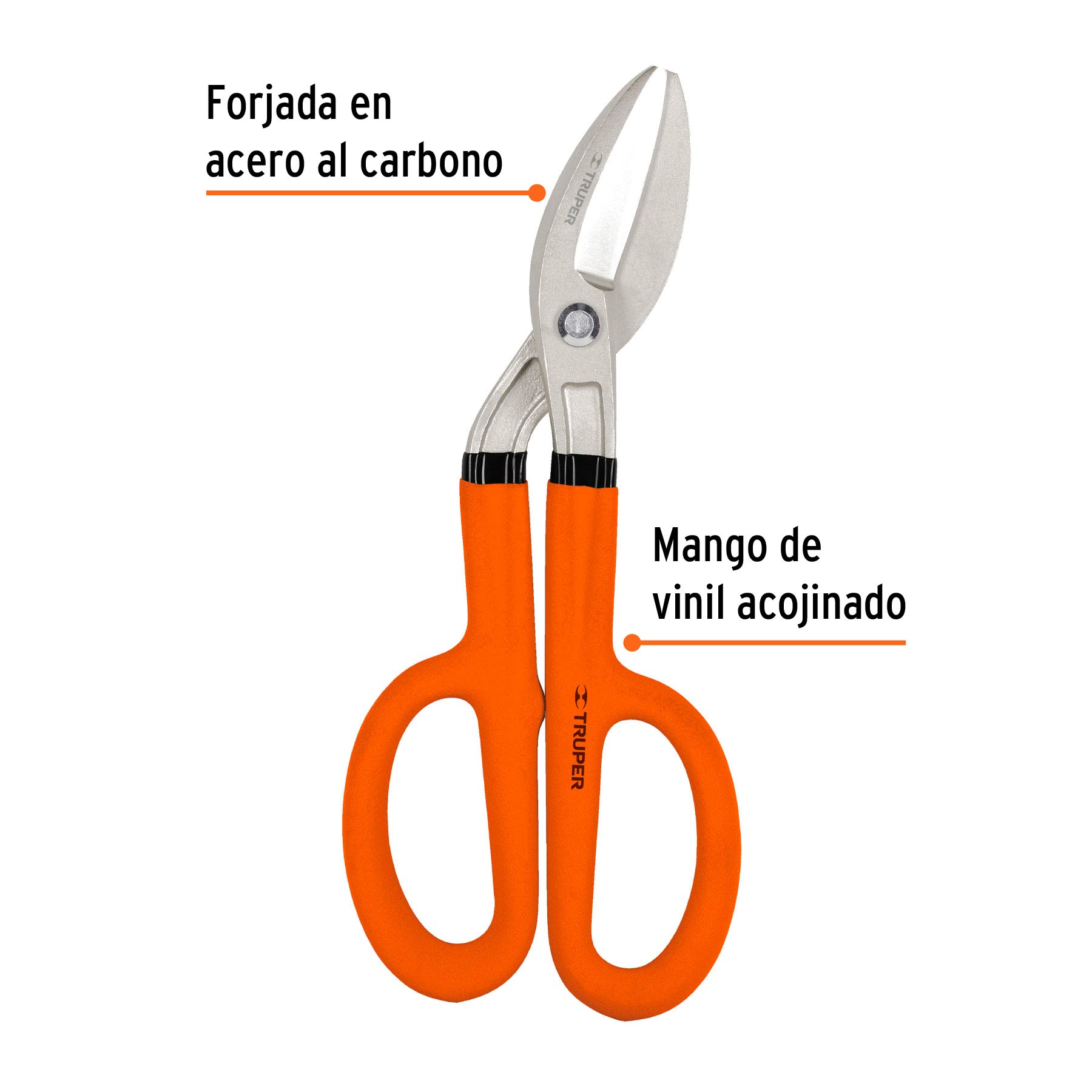 Tijera para hojalatero 10' angulada, Truper - Imagen 2