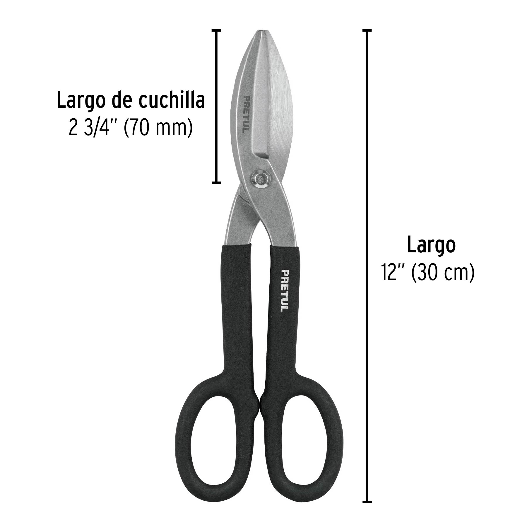 Tijera para hojalatero 12', Pretul - Imagen 3