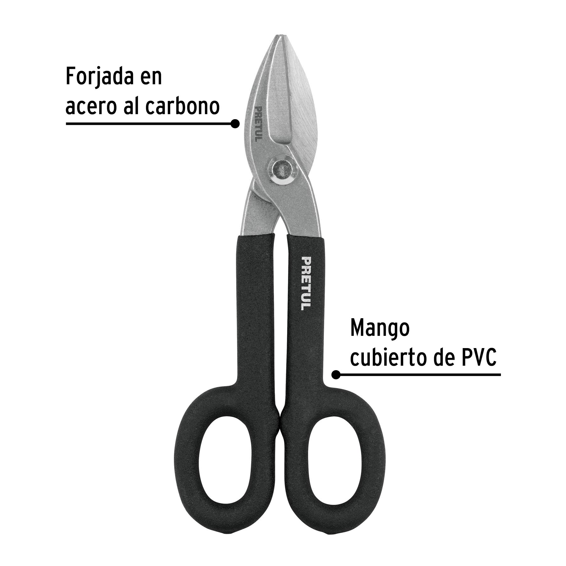 Tijera para hojalatero 8', Pretul - Imagen 2