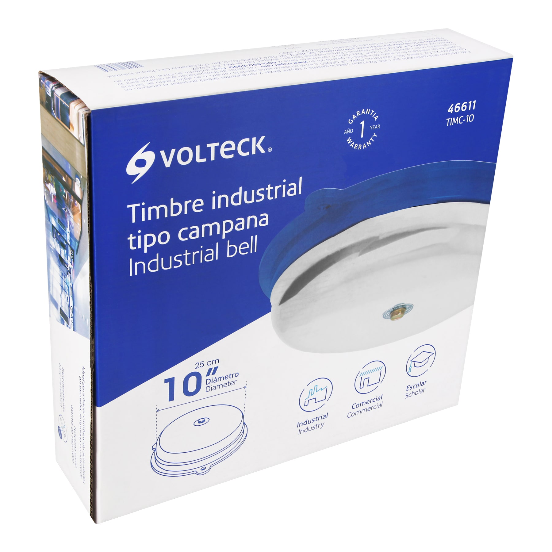 Timbre industrial tipo campana de 10', VOLTECK - Imagen 5