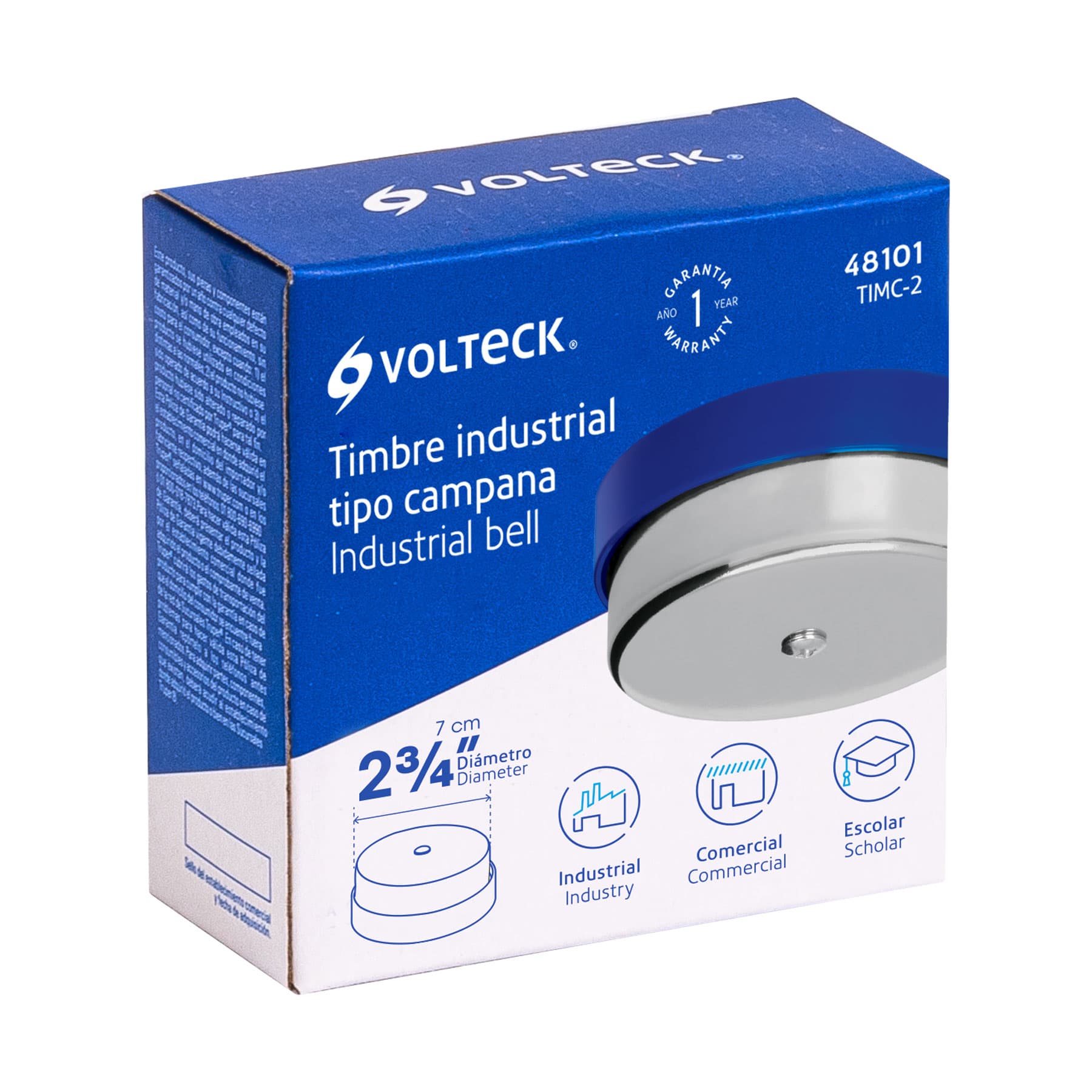 Timbre industrial tipo campana de 2-3/4', VOLTECK - Imagen 5