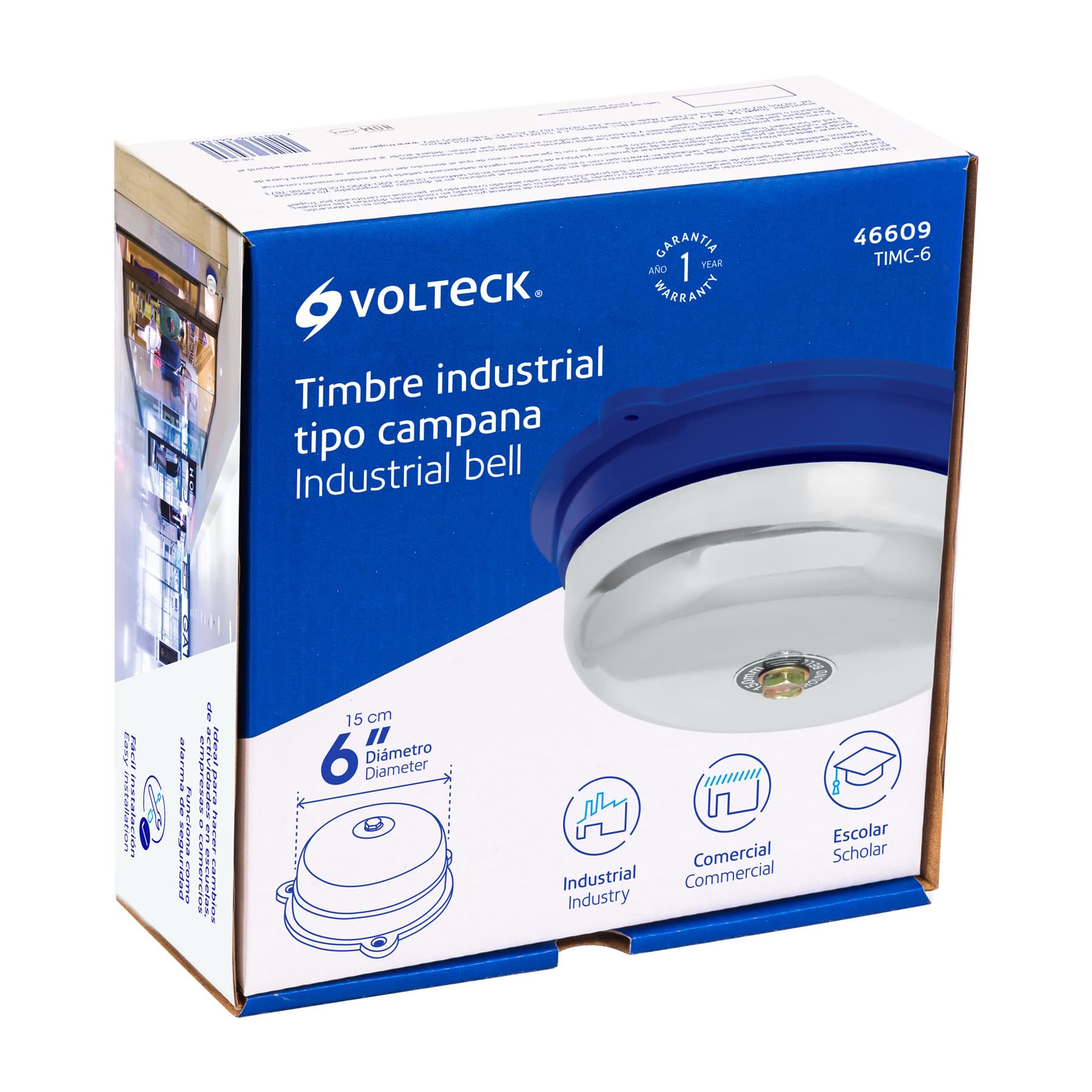 Timbre industrial tipo campana de 6', VOLTECK - Imagen 5