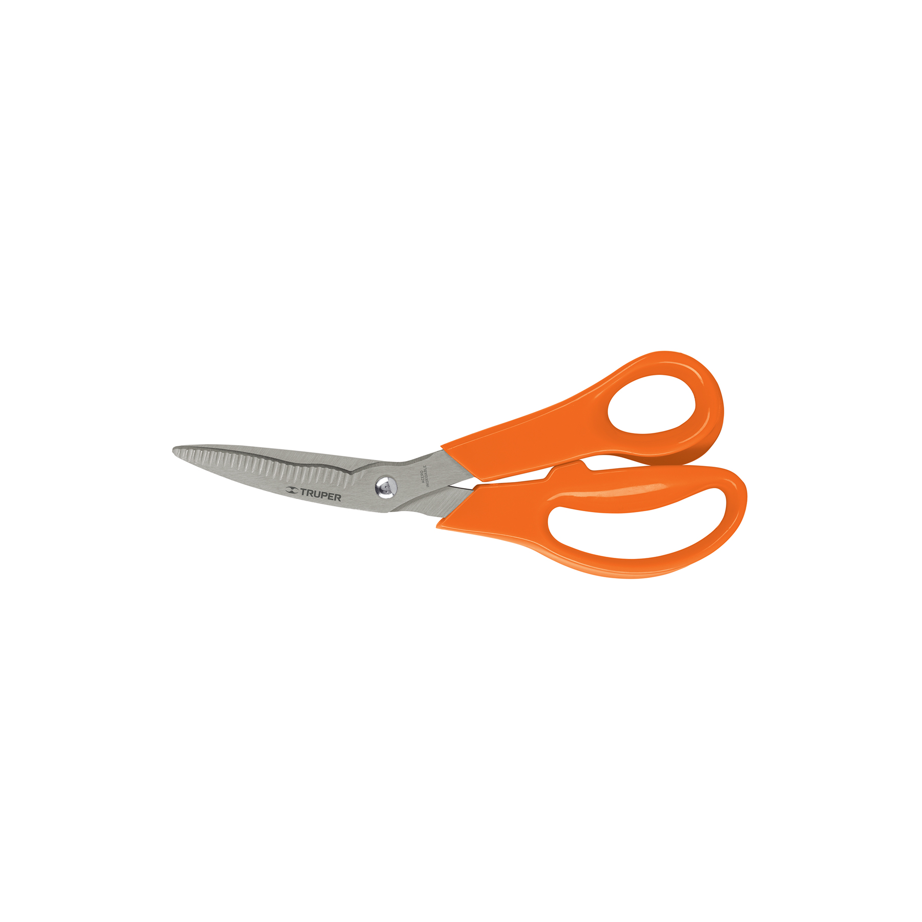 Tijera 8' multiusos de acero inox, cuchillas dentadas,TRUPER