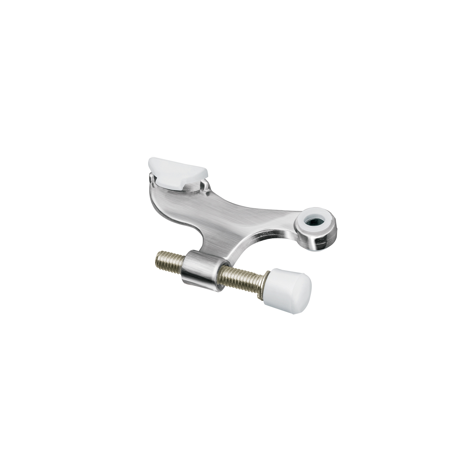 Tope de puerta para bisagra, acabado cromo mate, HERMEX