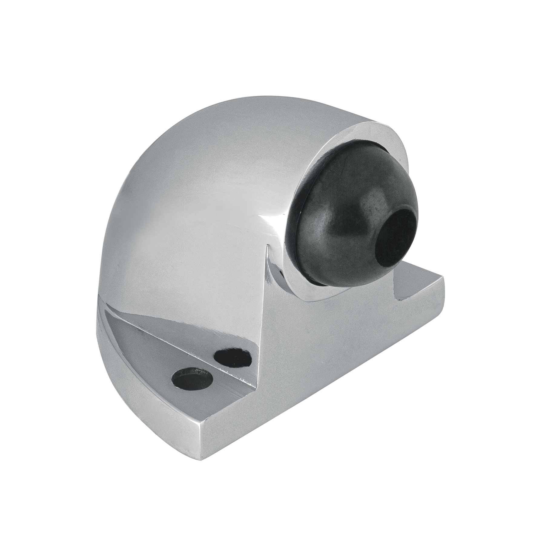 Tope tipo codo para puerta, acabado cromo, HERMEX