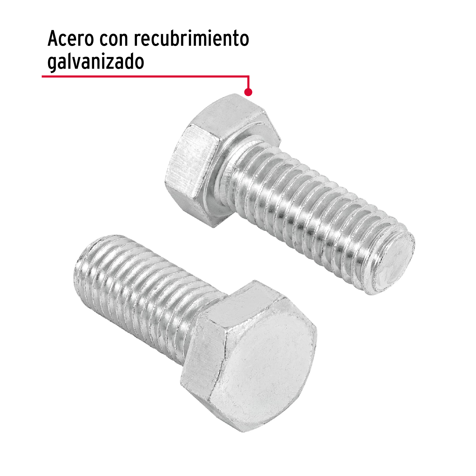 Bolsa con 40 tornillos 1/2' x 1-1/4' tipo máquina, FIERO - Imagen 2