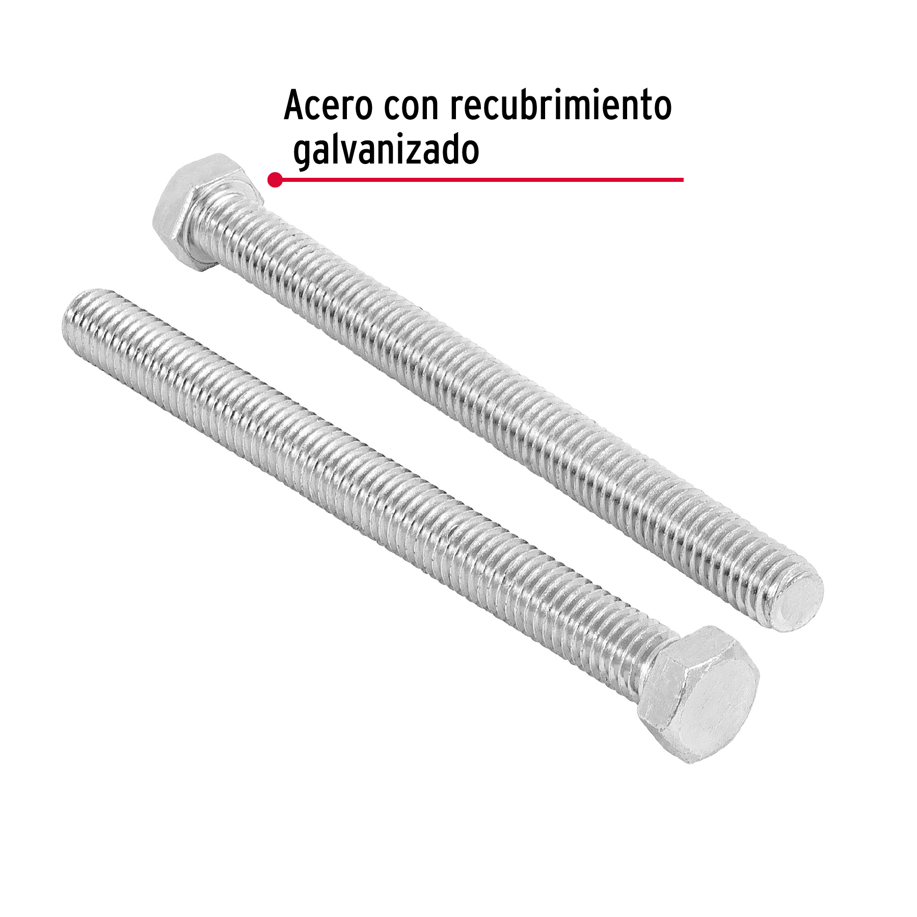 Bolsa con 10 tornillos 7/16' x 5' tipo máquina, FIERO - Imagen 2