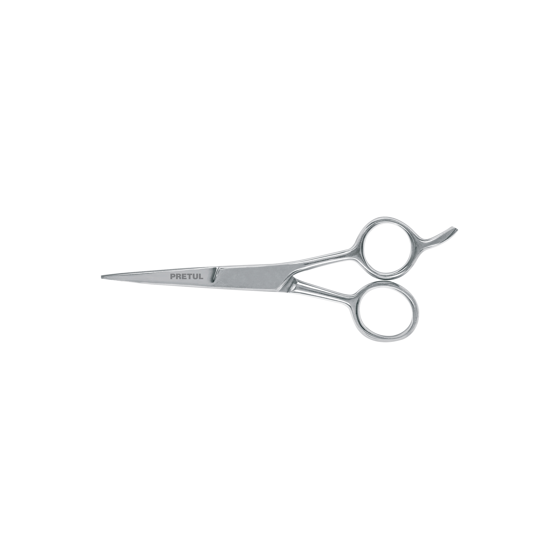 Tijera 5-1/2' acero inox con gancho, para estilista, PRETUL