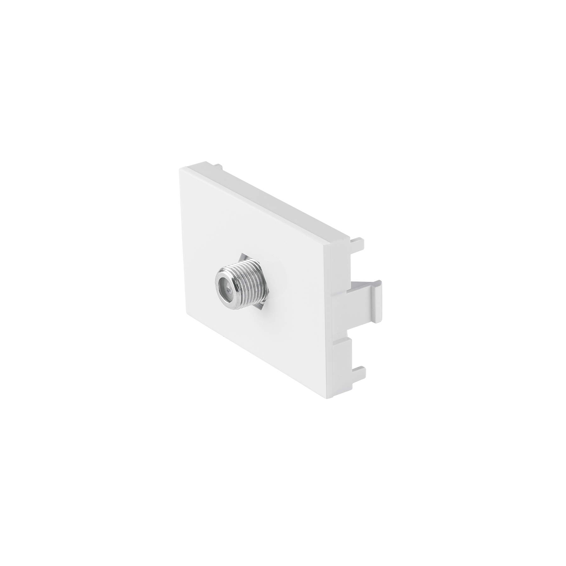 Toma de televisión blanco de 1.5 módulos, línea Lisboa