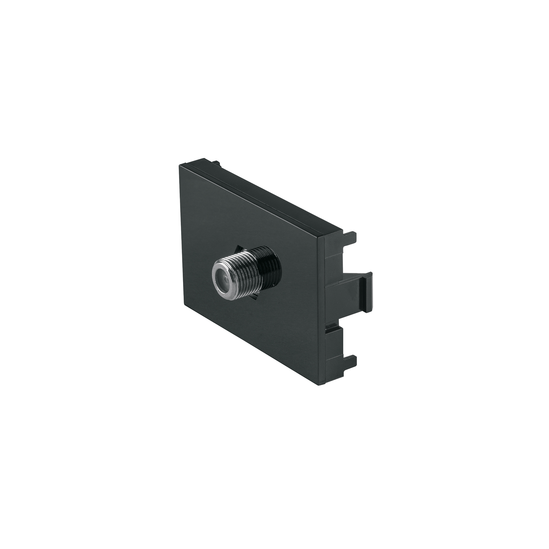 Toma de televisión negro de 1.5 módulos, línea Lisboa