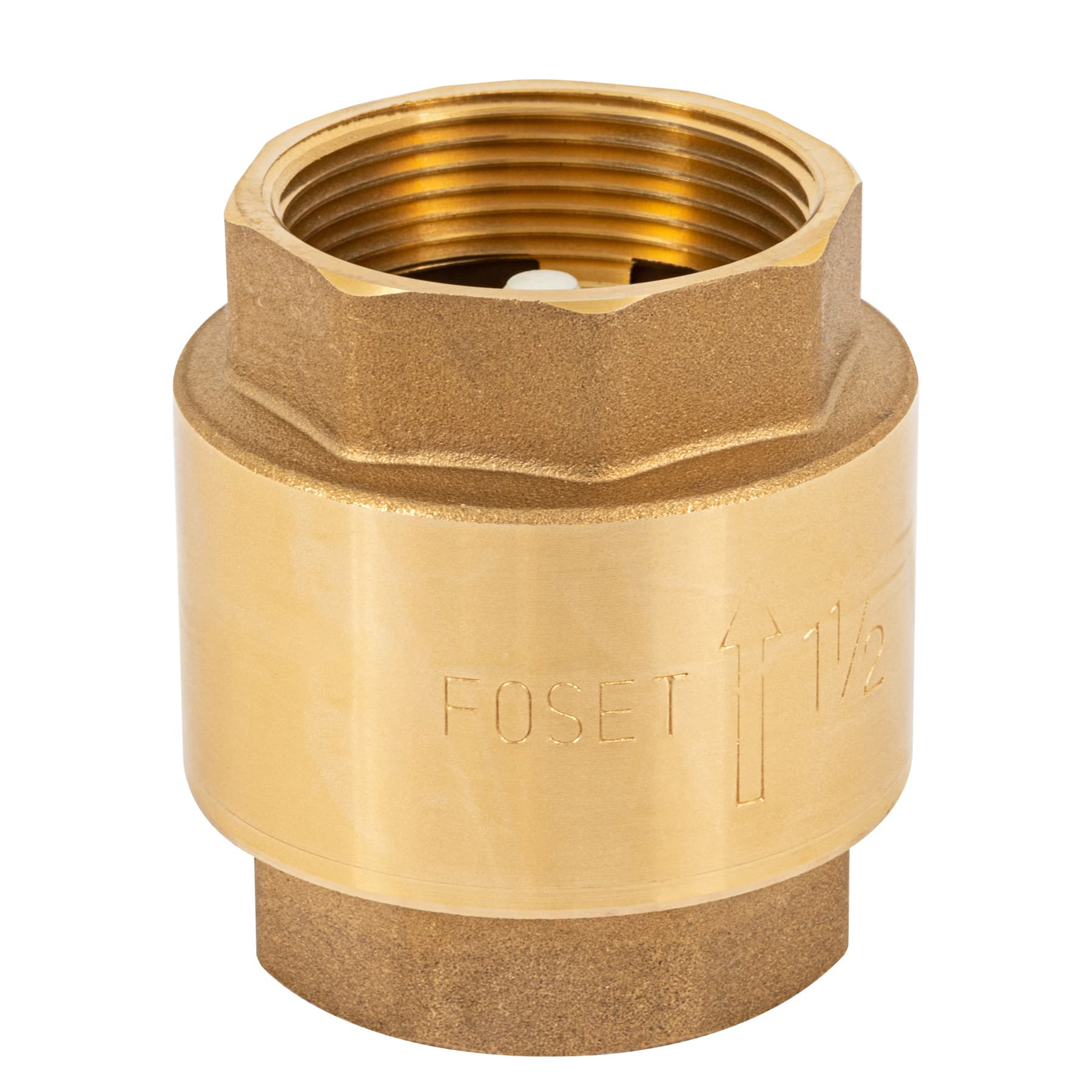 Válvula de retención de latón 1-1/2', Foset