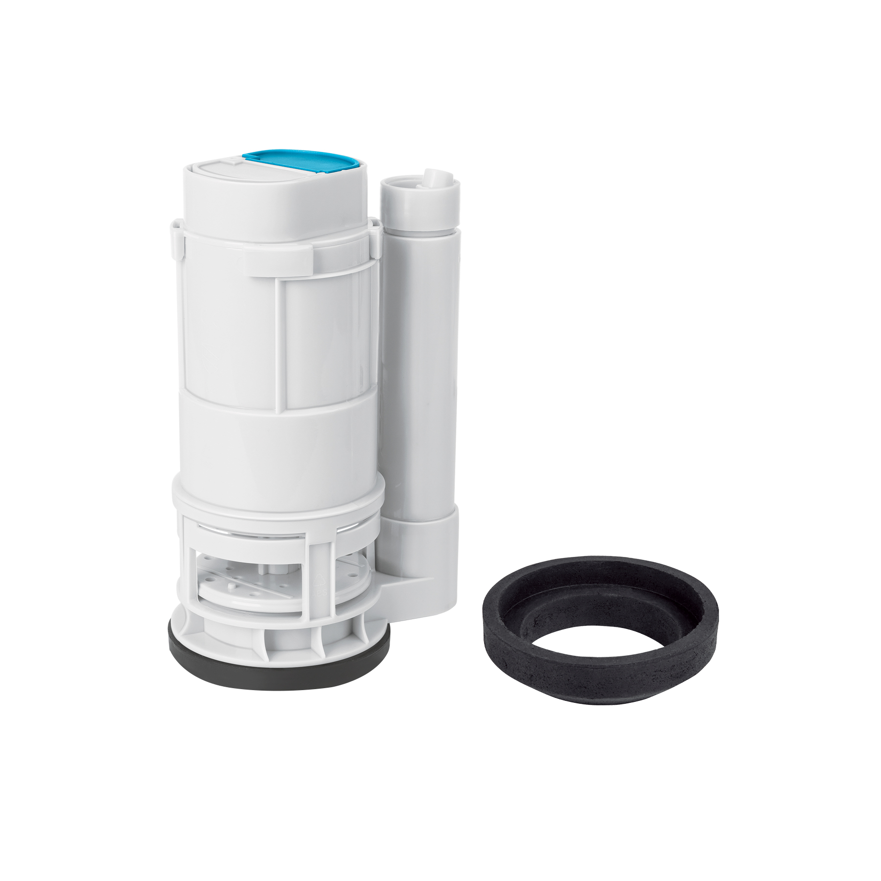 Válvula de descarga dual para WC de 2 piezas, 3' con empaque