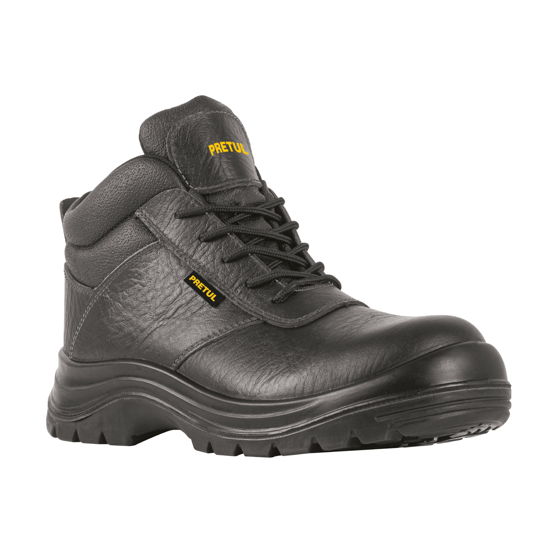 Bota de seguridad negra, #27, casquillo de poliamida, PRETUL