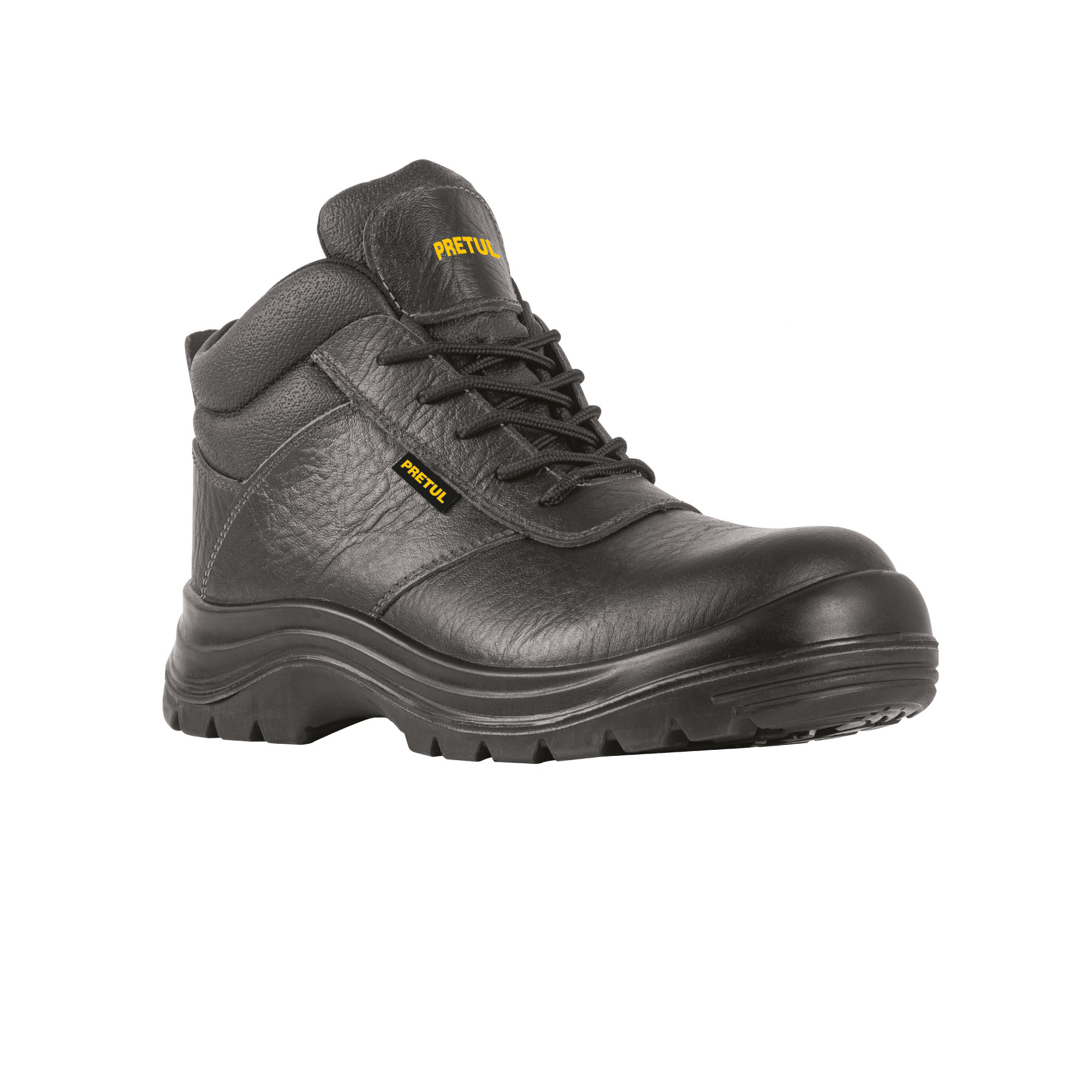 Bota de seguridad negra, #28, casquillo de poliamida, PRETUL